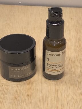 Perricone MD Cold Plasma Sub-D Neck Cream & Vitamin C Ester Brightening Amine Fa